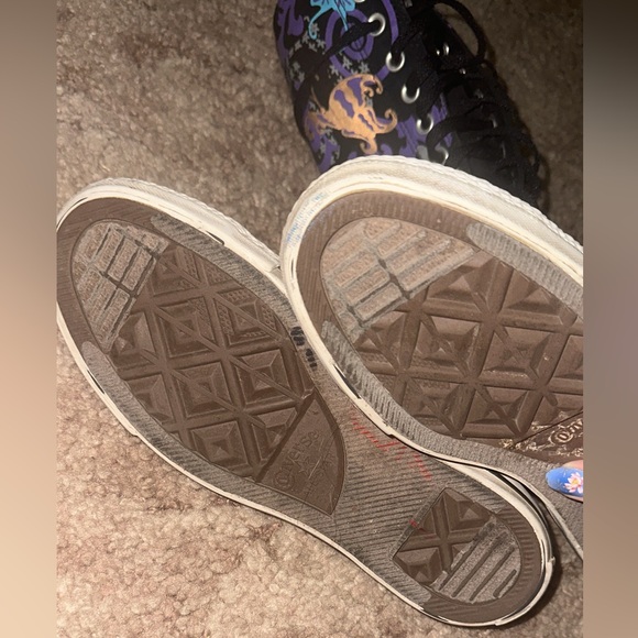 Converse Chuck Taylor Knee High Converse Size wo. 7 men 5 with gold accents - Picture 10 of 11